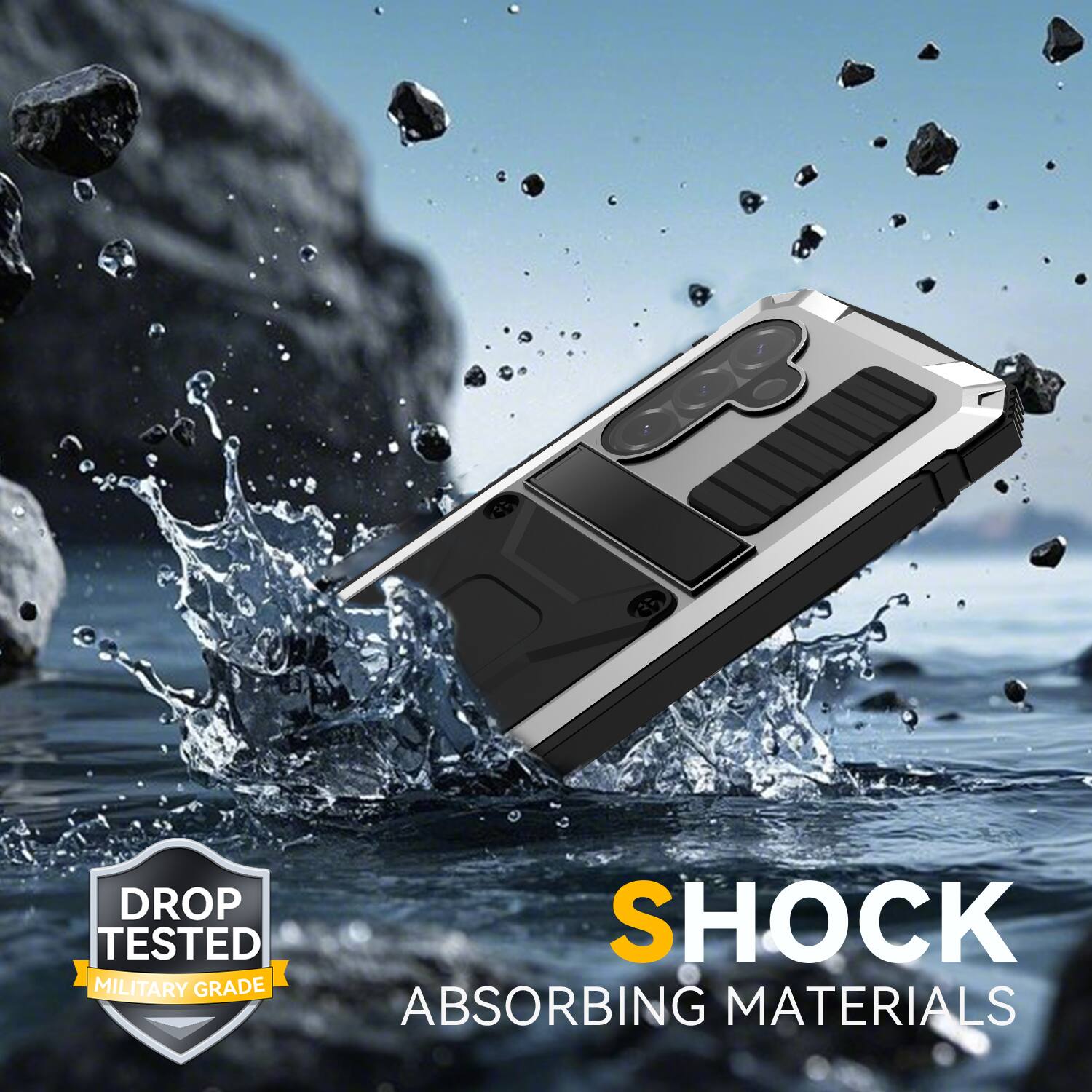 DROP TESTED  
MILITARY GRADE  
SHOCK ABSORBING MATERIALS