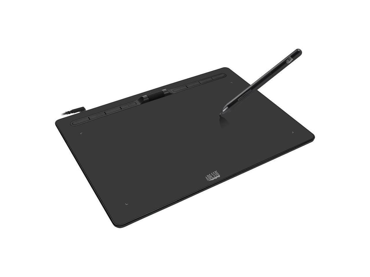 Alt View 4. Adesso - Adesso 12" x 7" Graphic Tablet - 5080 lpi, 8192 Pressure, Pen - Mac/PC - Black - Black.