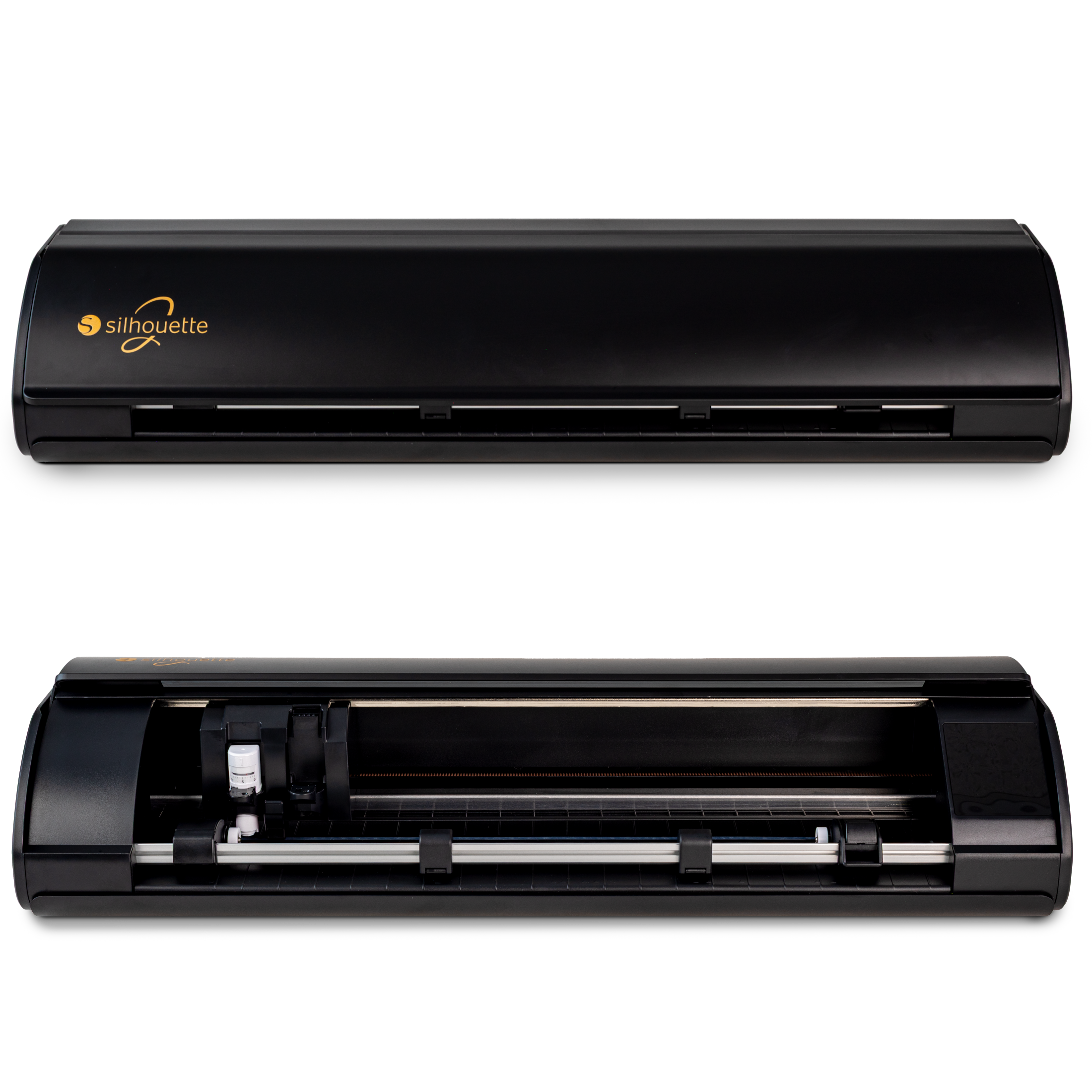 Front. Silhouette - CAMEO5α (Alpha) PLUS Cutting Machine - Matte Black.
