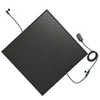 Costway - 1 PCS 30" x 30" Heated Snow Melting Mat with 3 in/h Speed Non-Slip Rubber for Walkway - Black - Front_Zoom