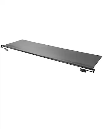 Front. VEVOR - Camper Awning Fabric Replacement, 1" to 13', Weatherproof Durable Slide Topper Awning with Bracket, Heavy Duty Slide - Black.