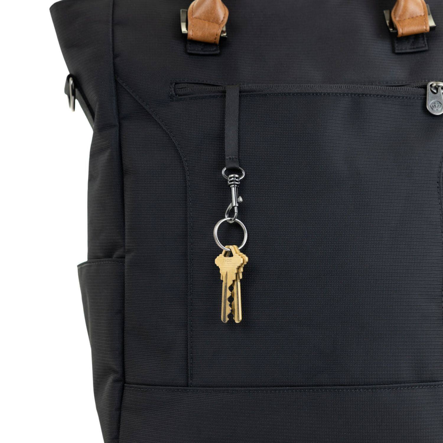 Alt View 1. PKG - Parkdale Mesenger Tote Bag - Black.