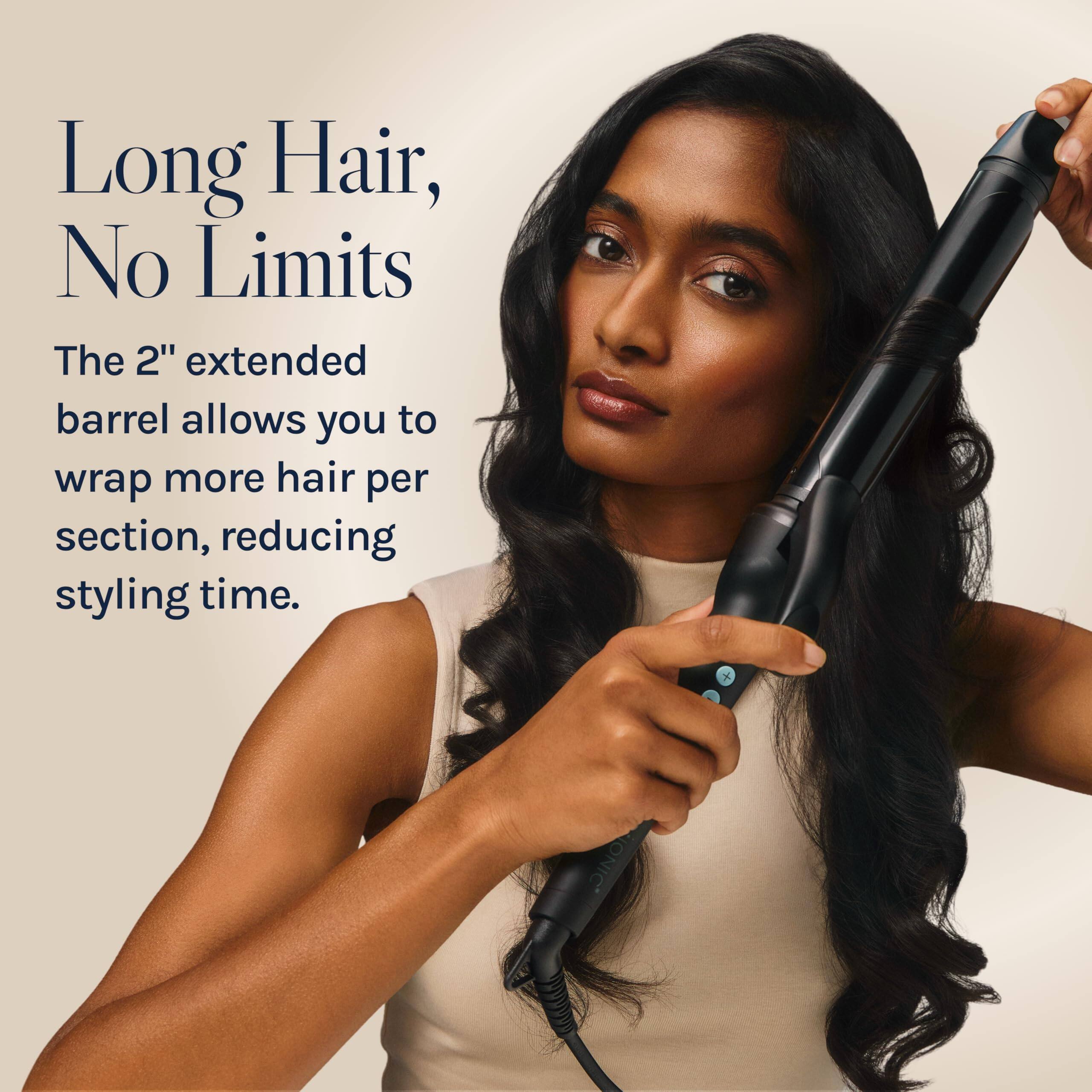 Long Hair, No Limits

The 2" extended barrel allows you to wrap more hair per section, reducing styling time.