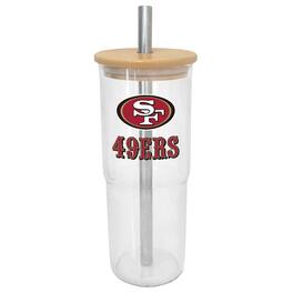 Logo Brands - San Francisco 49ers 24oz. Glass Tumbler - Multicolor