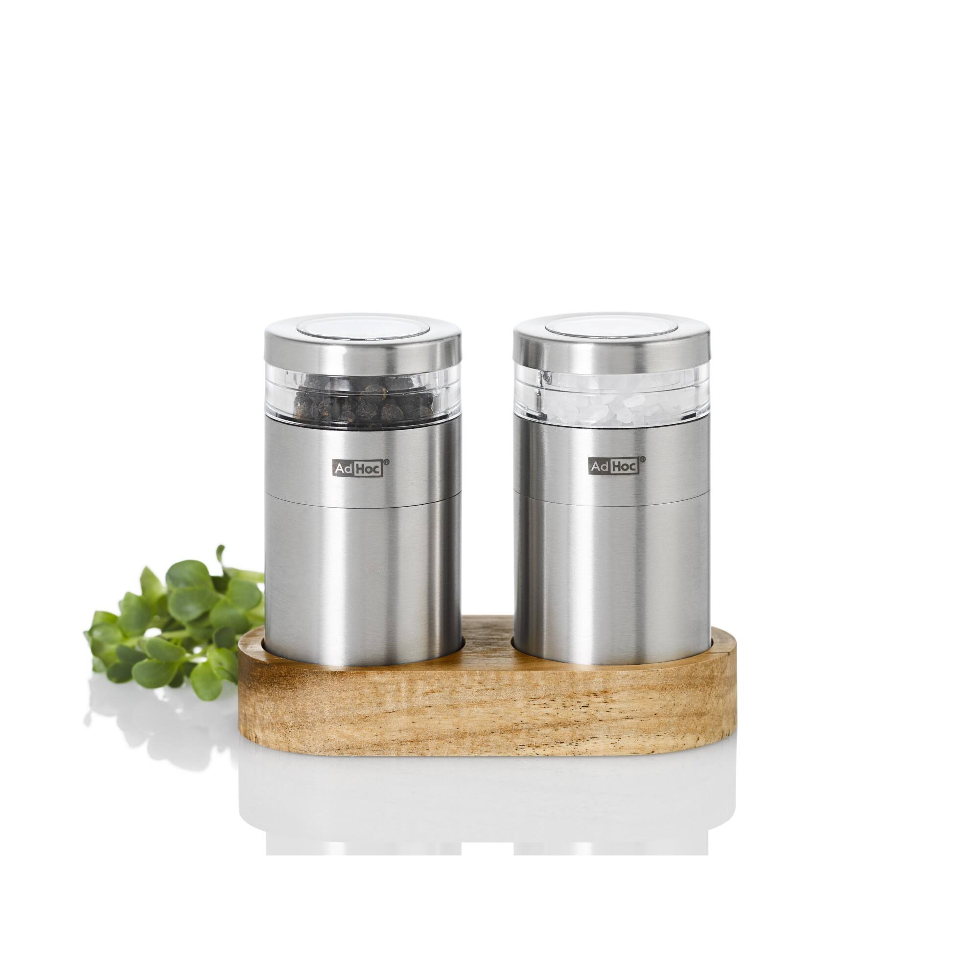 Front. Ad Hoc - Menage Molto S&P Mill Gift Set - Silver.