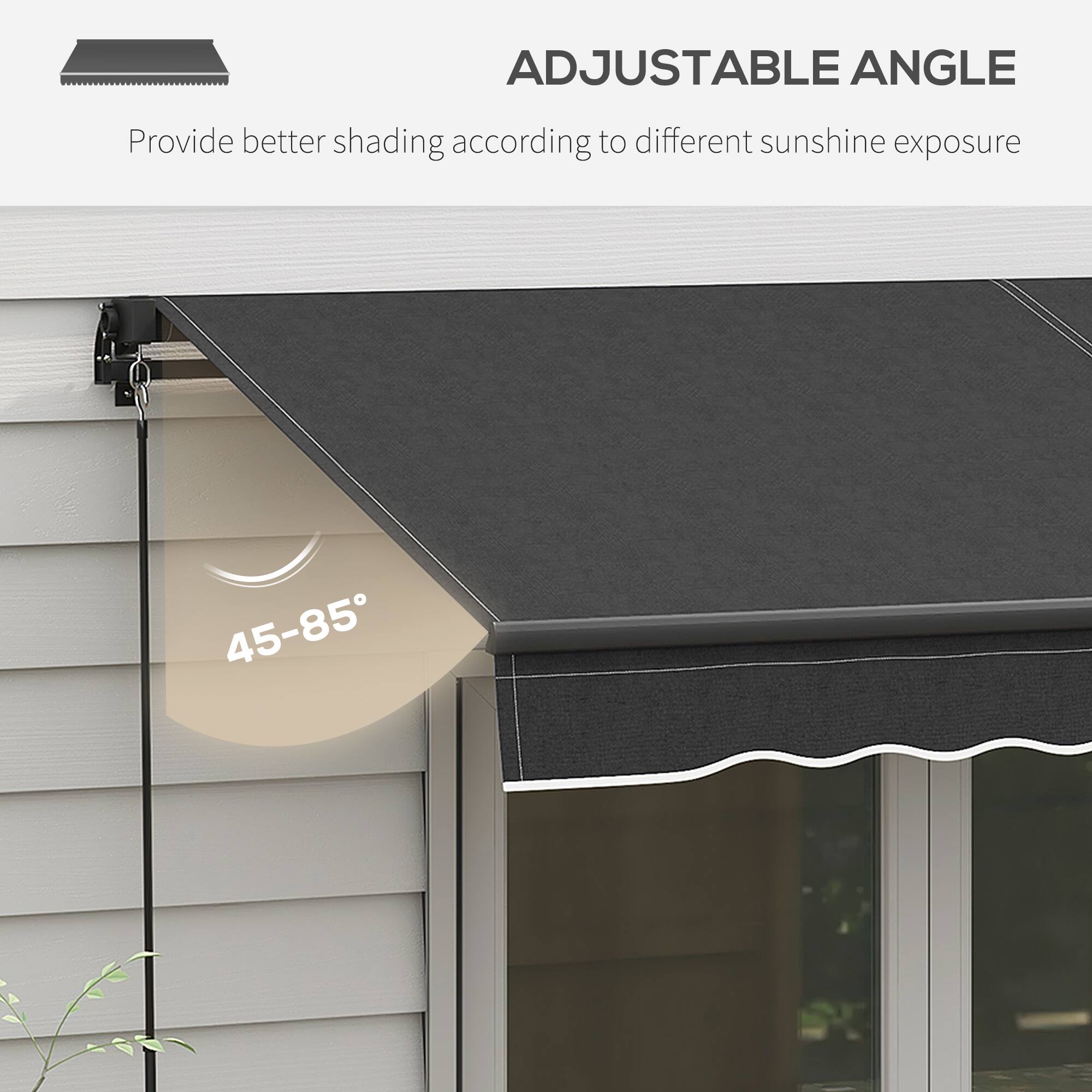 ADJUSTABLE ANGLE
Provide better shading according to different sunshine exposure
45-85°