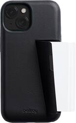 Bellroy - iPhone 15 Leather Phone Case - 3 Card - Black - Front_Zoom