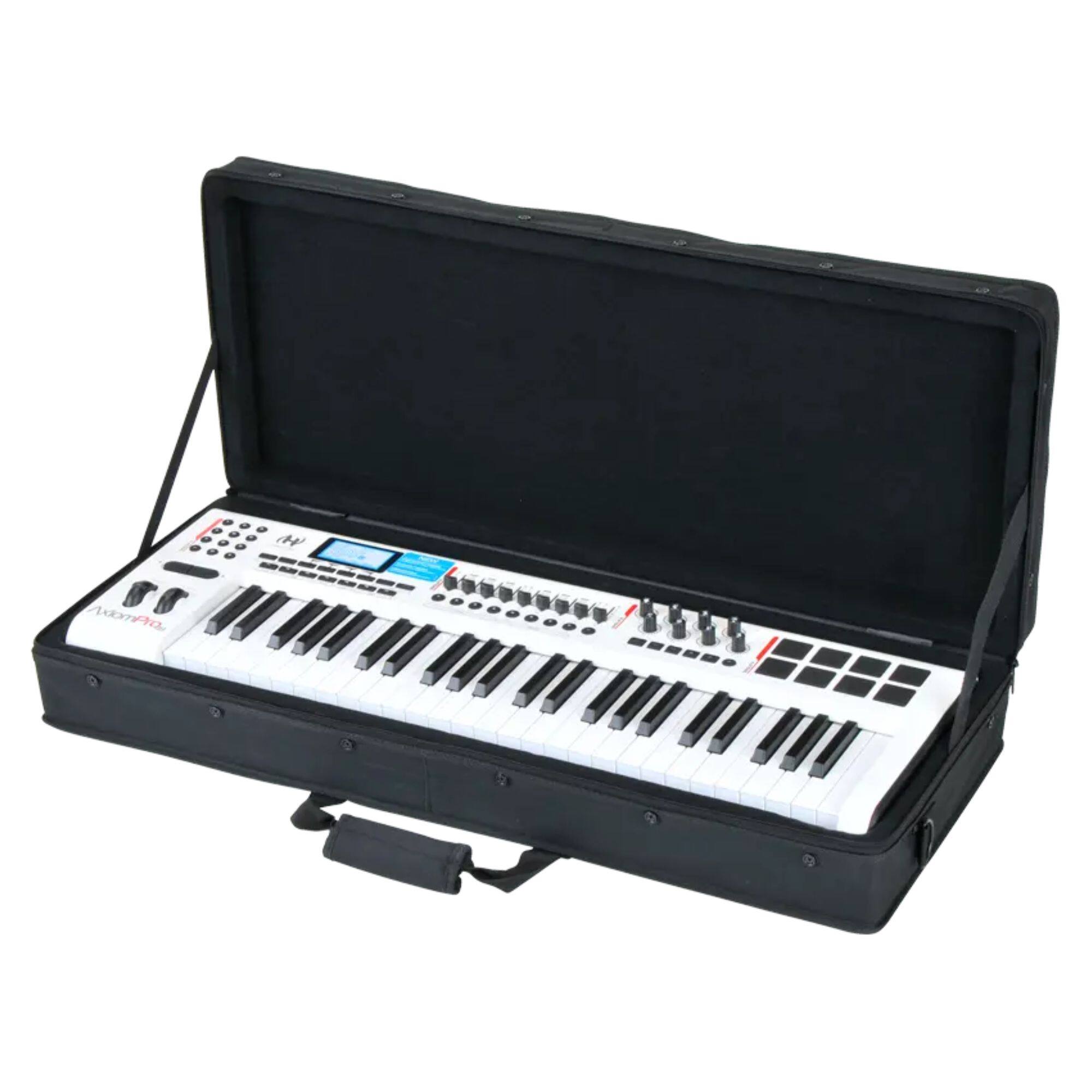 Alt View 4. SKB - SKB 32”x12” DJ Controller & Small MIDI Keyboard Soft Case Padded Bag, Black.