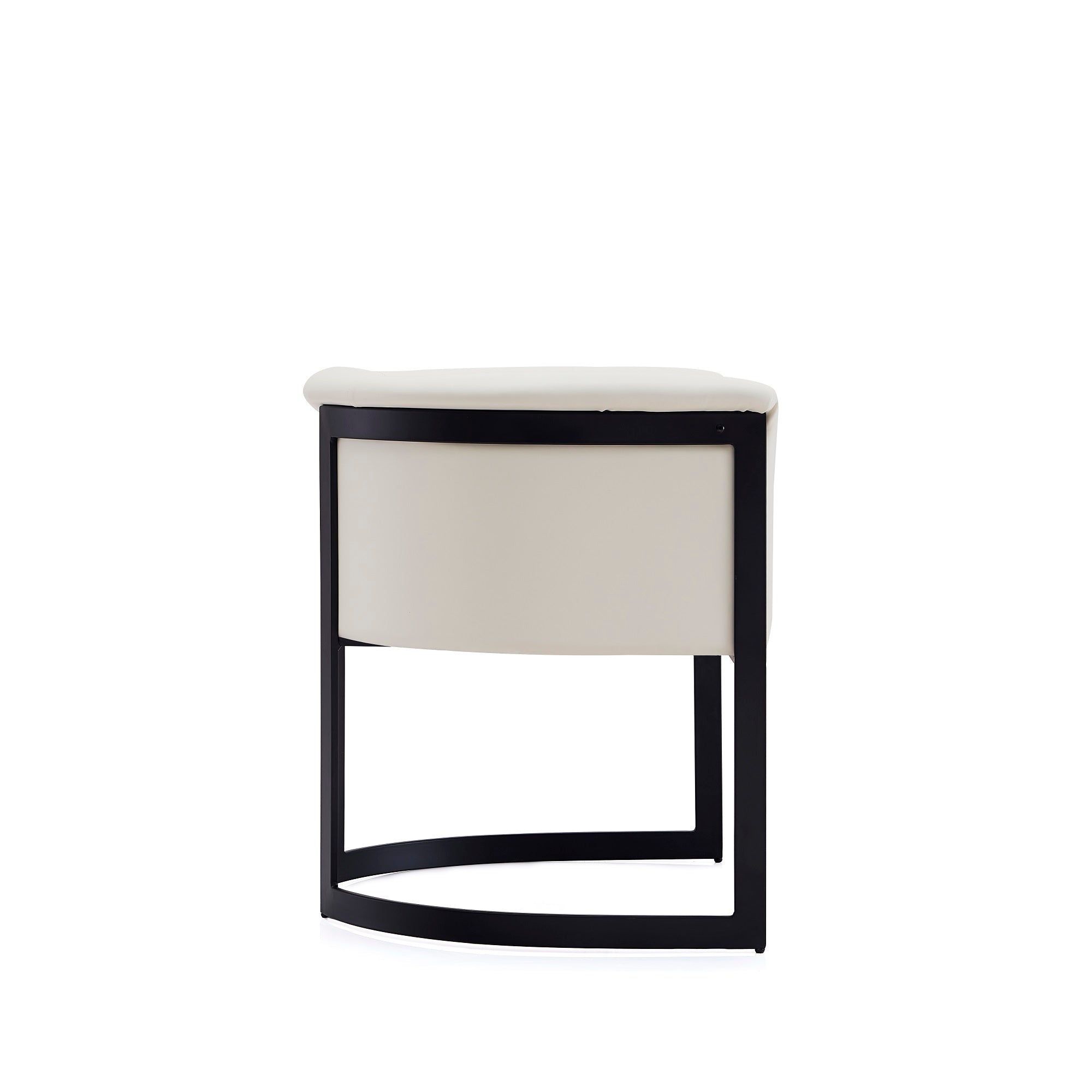 Alt View 1. Manhattan Comfort - Corso Modern Metal Vegan Leather Dining Chair - Cream.
