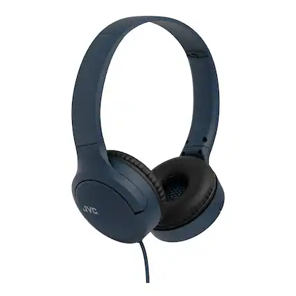 Front. JVC - Jvc Has33uca Foldable On-ear Headphones With Microphone, Usb-c, Ha-s33uc (blue) - Blue.