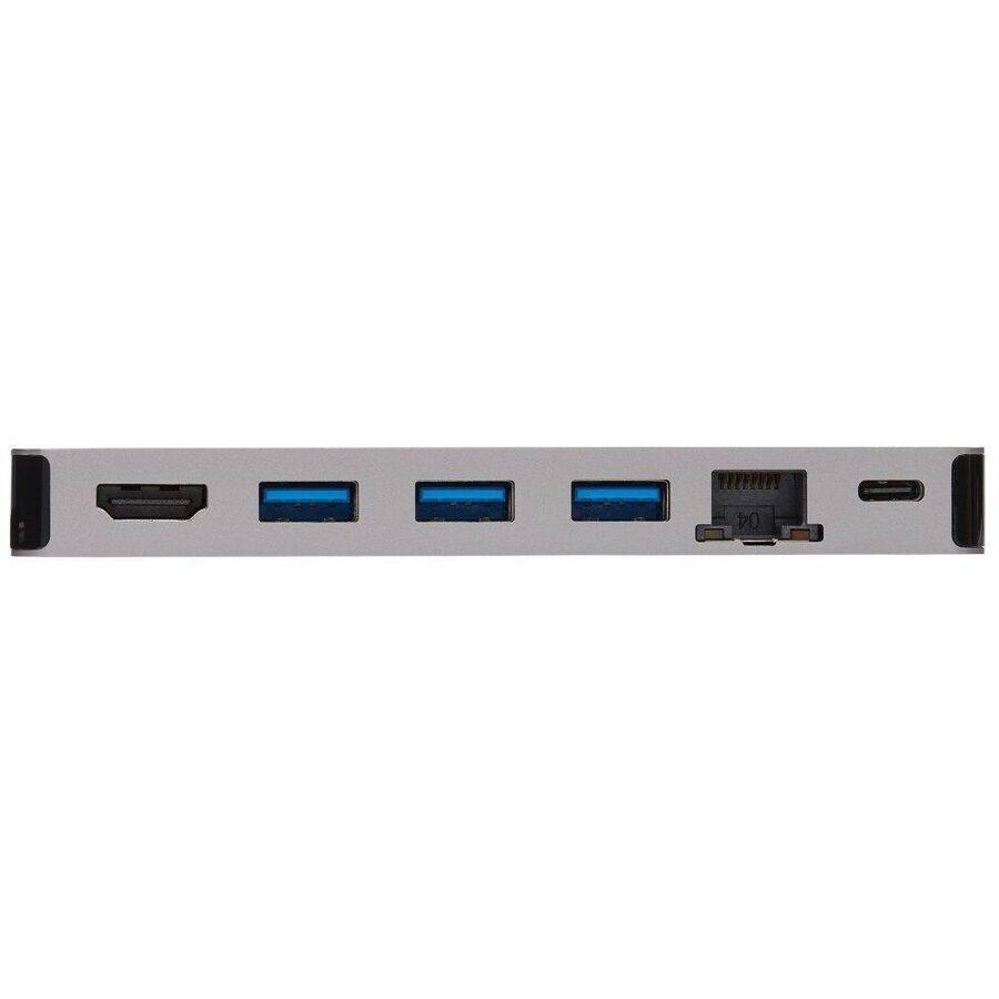 Alt View 3. Tripp Lite - Eaton Tripp Lite Series USB-C Dock - 4K HDMI, USB 3.x (5Gbps), USB-A/C Hub Ports, GbE, Memory Card, 100W PD Charging.