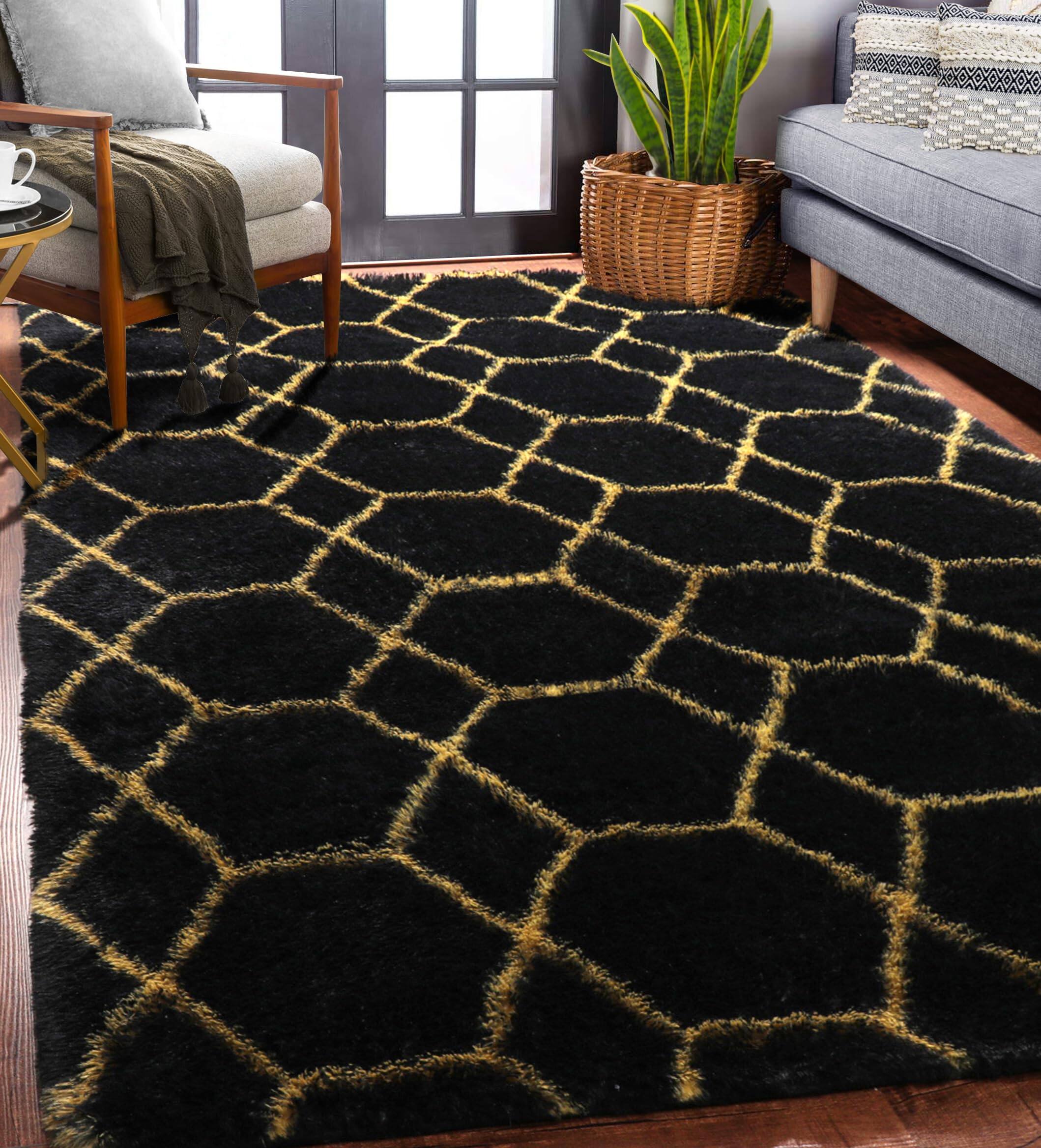 2- Black / Gold 5' x 8' (Rectangular)