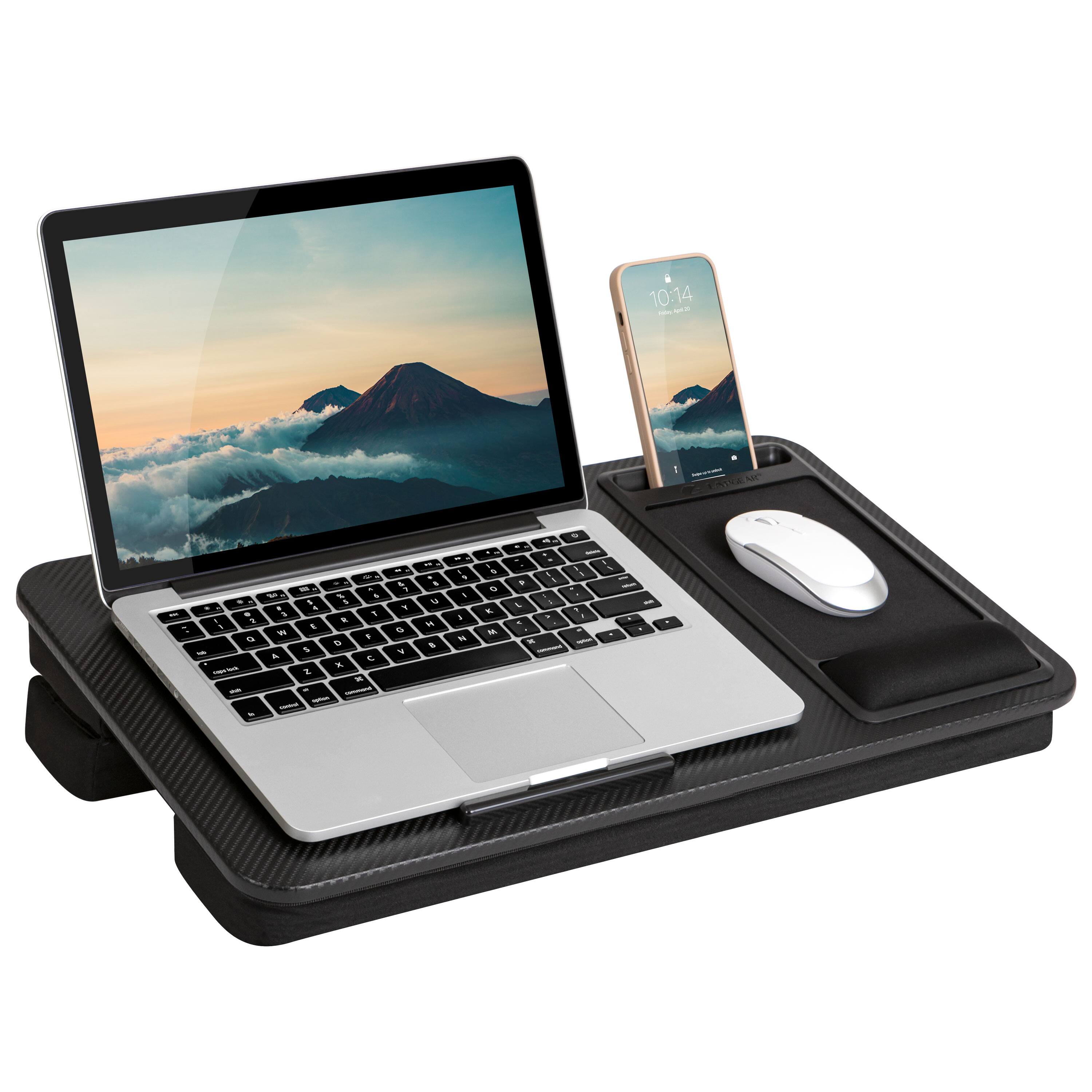 Front. LapGear - Elevation Pro Lap Desk (Fits up to 15" Laptop) - Black Carbon.