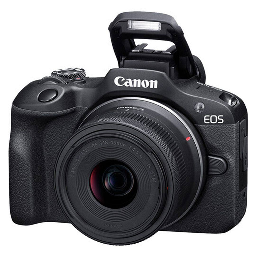 Canon EOS R100 Mirrorless Camera with 18 45mm Lens + 64GB Card +