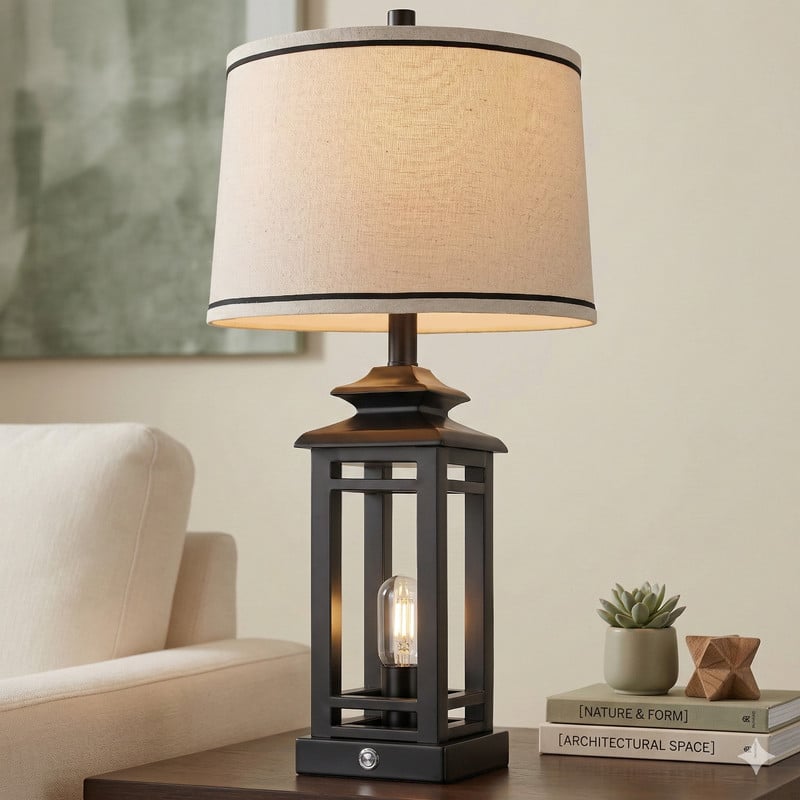 partphoner - 3-Way Dimmable Nightlight Bedside Lamp - Black