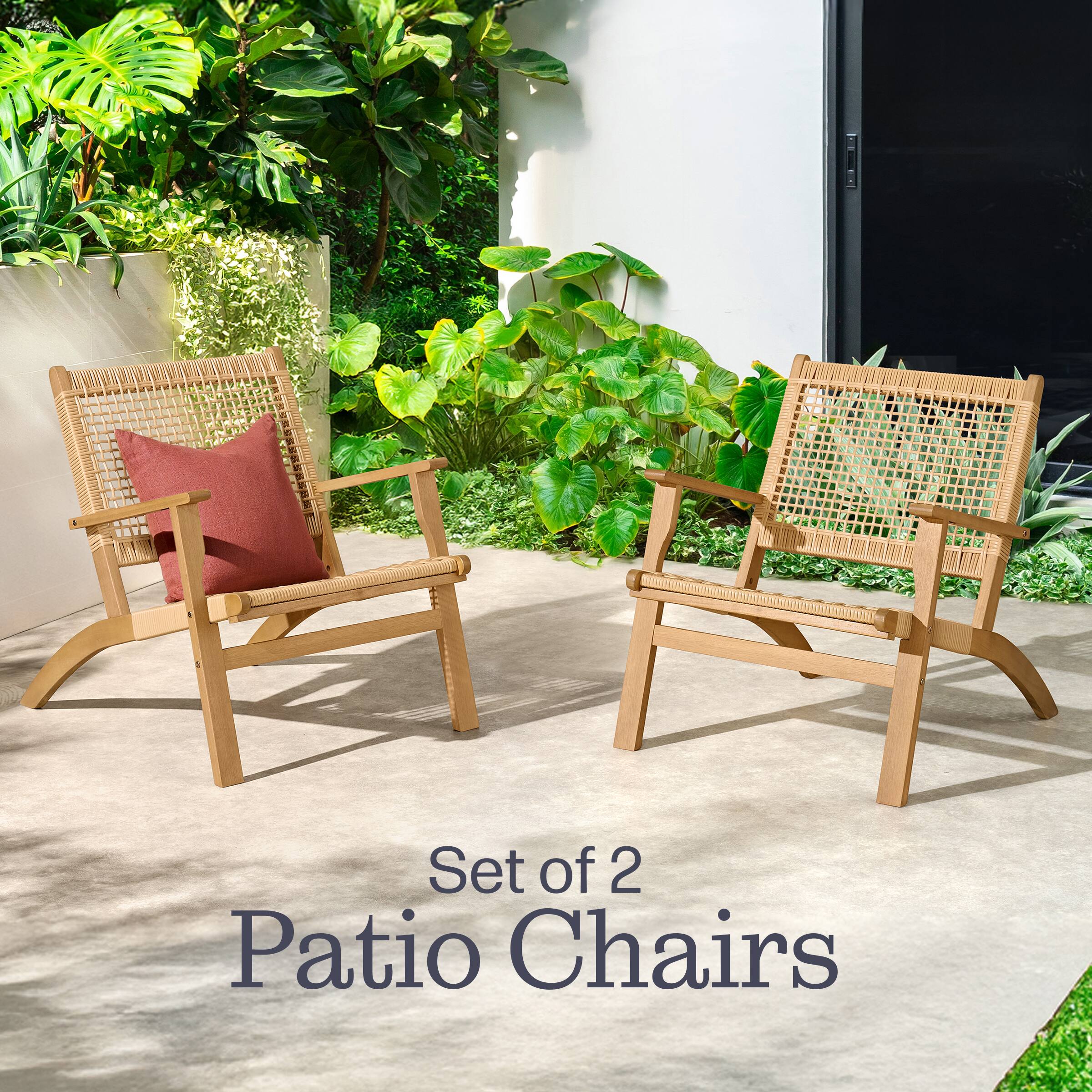 Set of 2 Patio Chairs