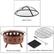 Alt View 13. Pure Garden - 32" Round Outdoor Fire Pit with Steel Bowl, Leaf Cutouts, Spark Screen, Log Poker, Storage Cover for Patio Wood Burning - Rugged Rust.