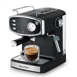 HOMLUX - 20 Bar Coffeemakers Espresso Machine for home- Professional Compact Maker with Milk Frother Steam Wand - Black