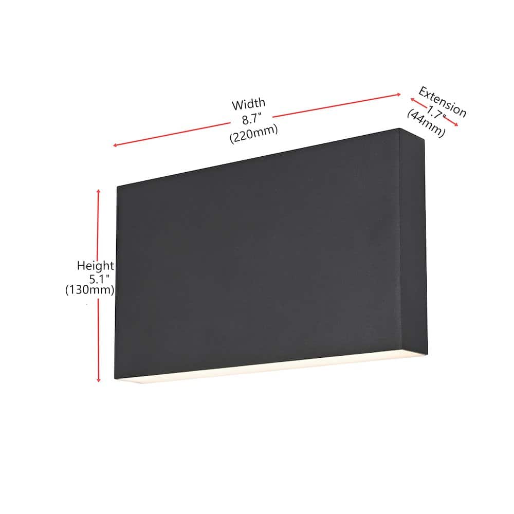Elegant Lighting - Colter 8.5 inch Outdoor Wall Sconce - Black price history on PriceWatchPro