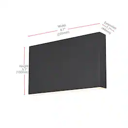 Elegant Lighting - Colter 8.5 inch Outdoor Wall Sconce - Black