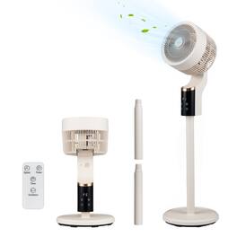 Costway - Pedestal Fan for Bedroom, Compact Oscillating Standing Fan with 70° Oscillation - White