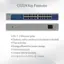 GS524 Key Features:

* 24 X 1 G Ethernet ports
* Desktop, wall or rackmount (hardware included)
* Plug-and-play
* Energy efficient for power savings
* Fanless and silent
* Limited lifetime warranty
* HXWXI X W X D: 1.7x X 13.0 X 8.1 inches