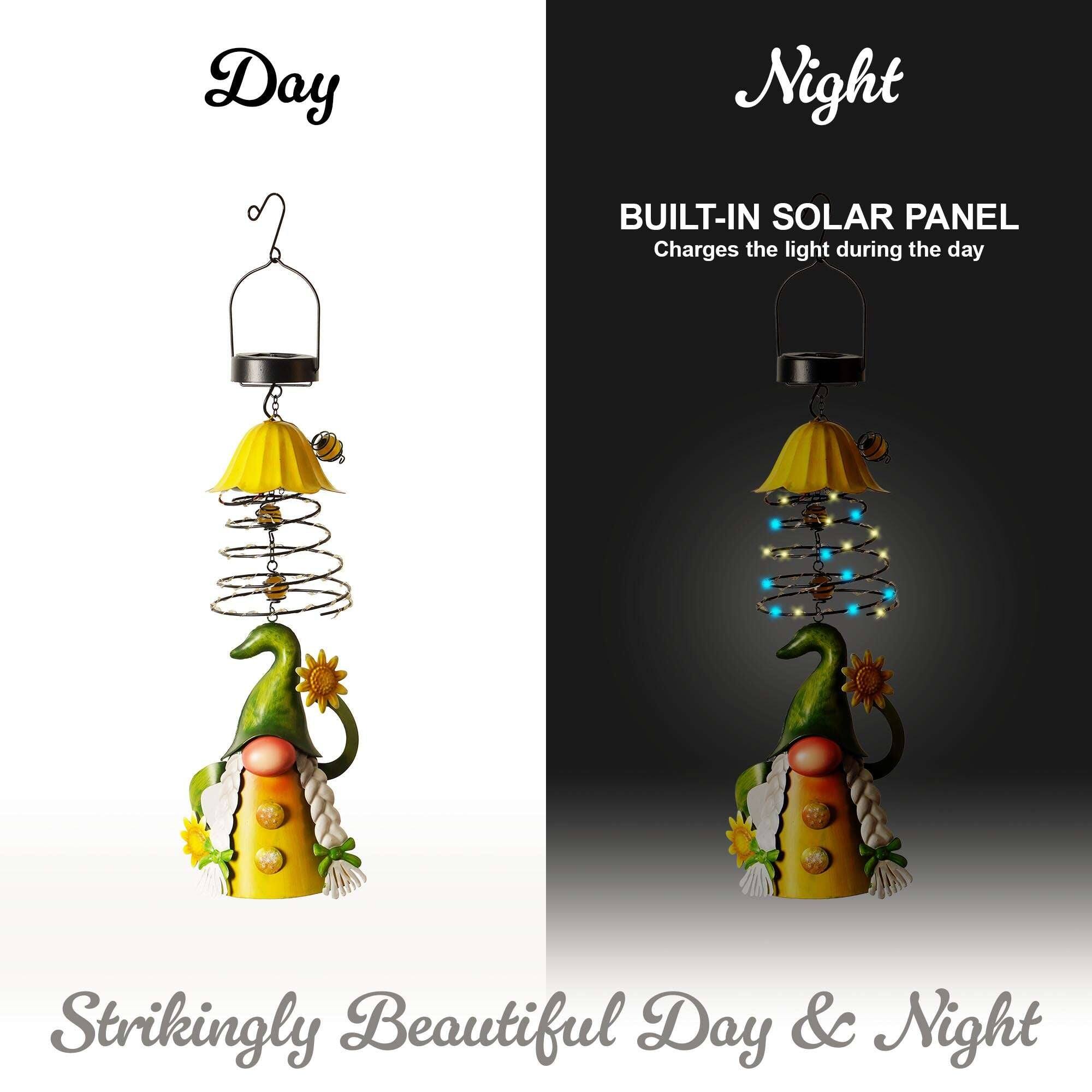 Day  
Night  

BUILT-IN SOLAR PANEL  
Charges the light during the day  

Strikingly Beautiful Day & Night