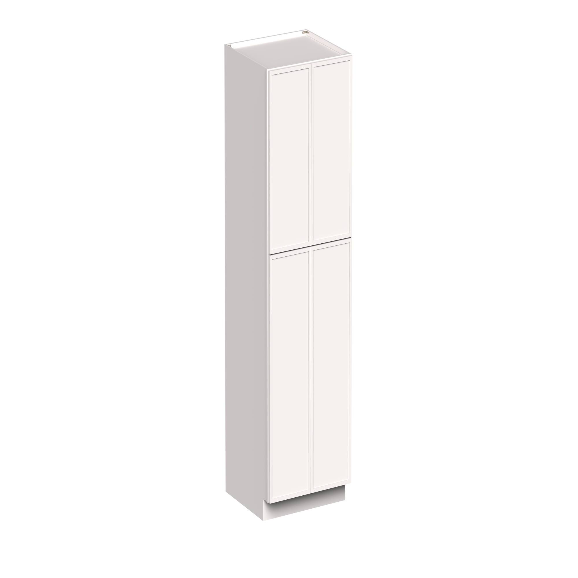 Angle. Boyel Living - 30-in W x 90-in H x 27-in D Slim Shaker RTA Kitchen Pantry Tall Cabinet with Soft-Close - Snow White.