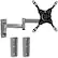 Front. Mount-It! - Full Motion Lockable RV TV Mount for 22–42" Screens, Tilts & Swivels (55° Up, 35° Down), 15.3" Extension, 33 lb Cap. - Silver.