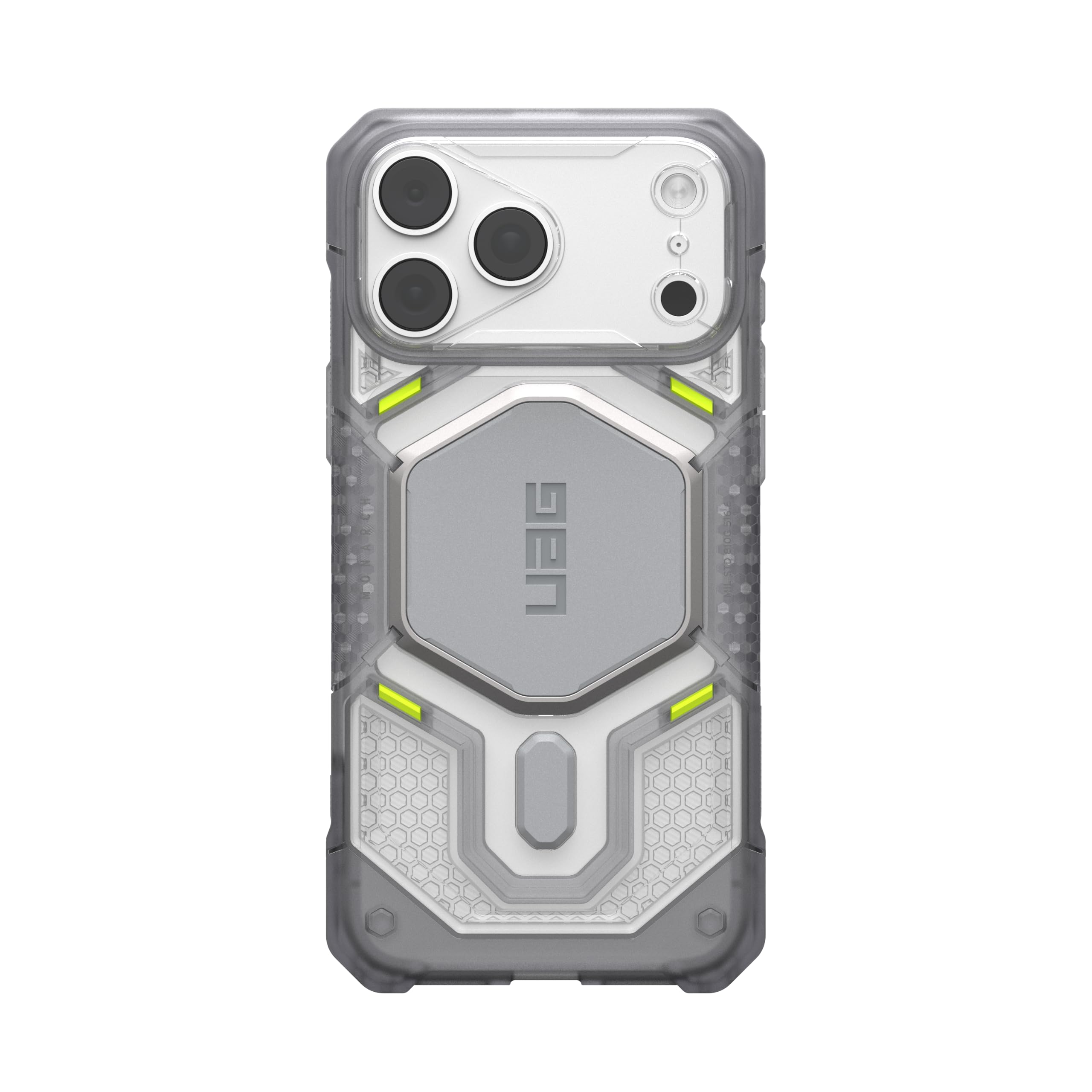 Alt View 2. UAG - iPhone 18 Pro Max Case/iPhone 17 Pro Max Case with MagSafe, Translucent, Monarch Pro - VEIL Ice.