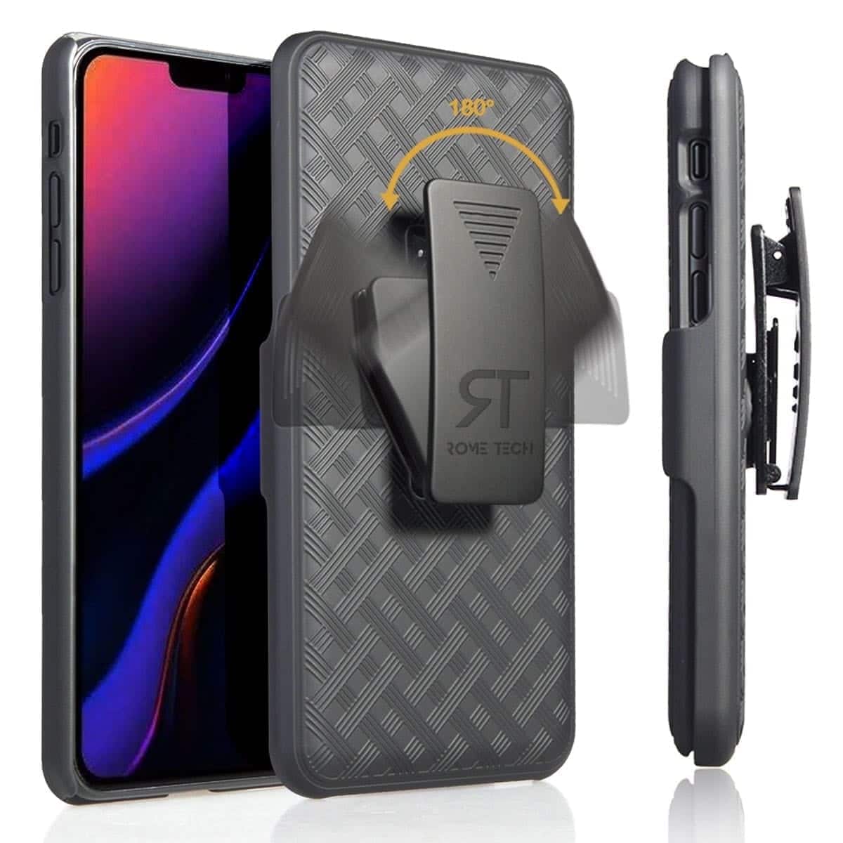 RomeTech - Shell Holster Combo Case for Google Pixel 4a 5G - Black
