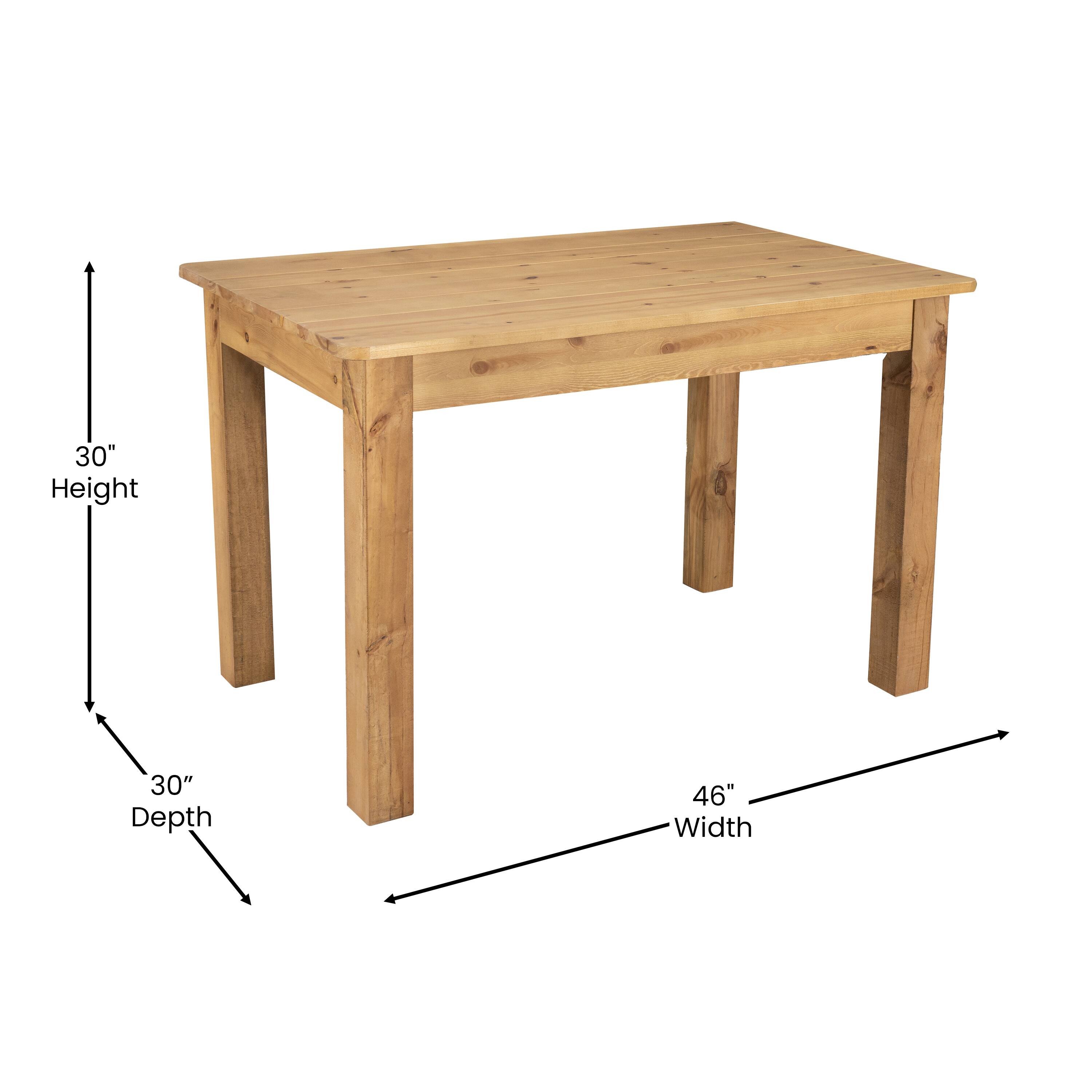 30" Height, 30" Depth, 46" Width