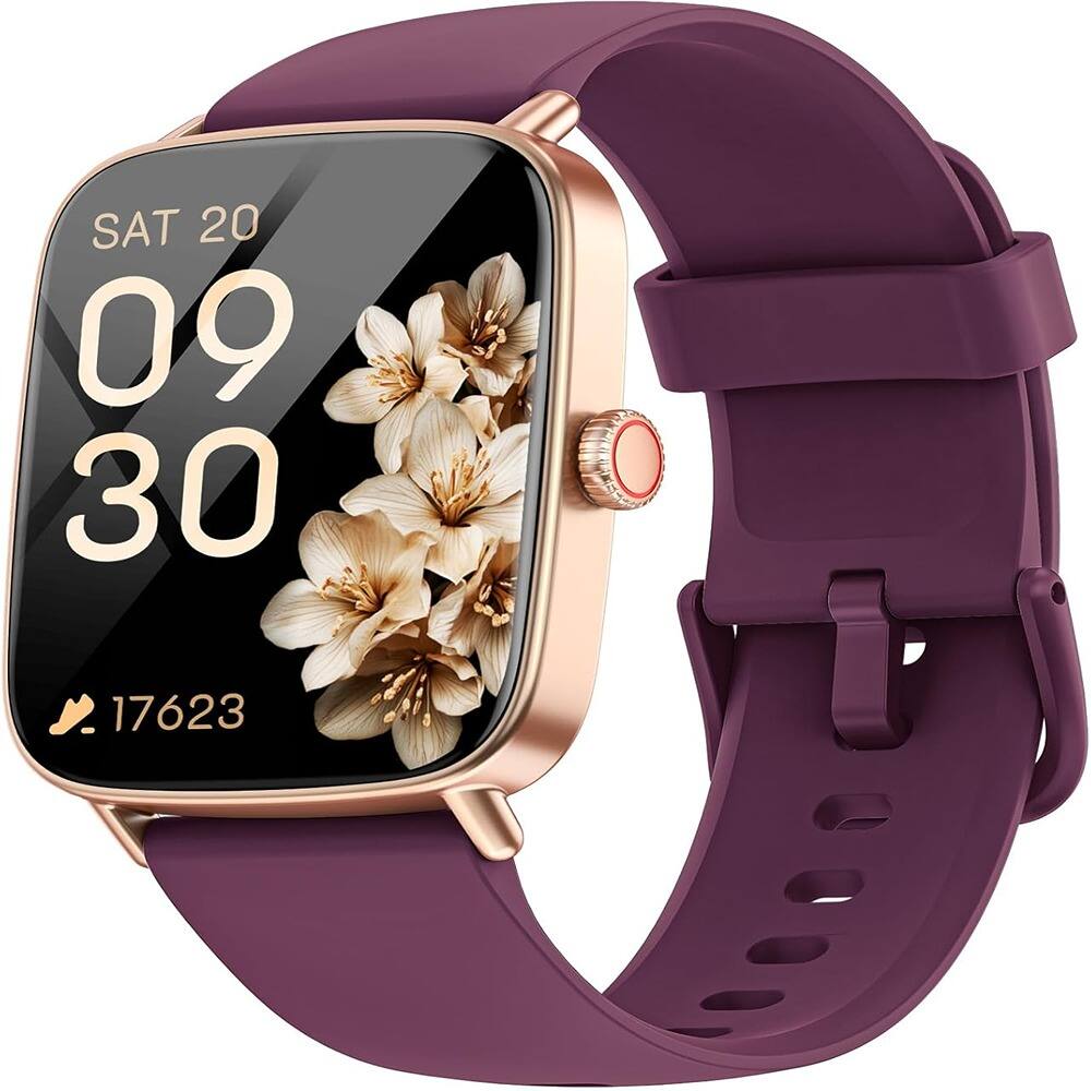 ACJPR - Smart Watch for Women, 1.85" HD, Fitness Tracker, Heart Rate, Purple - Color: Deep Purple - (2000)