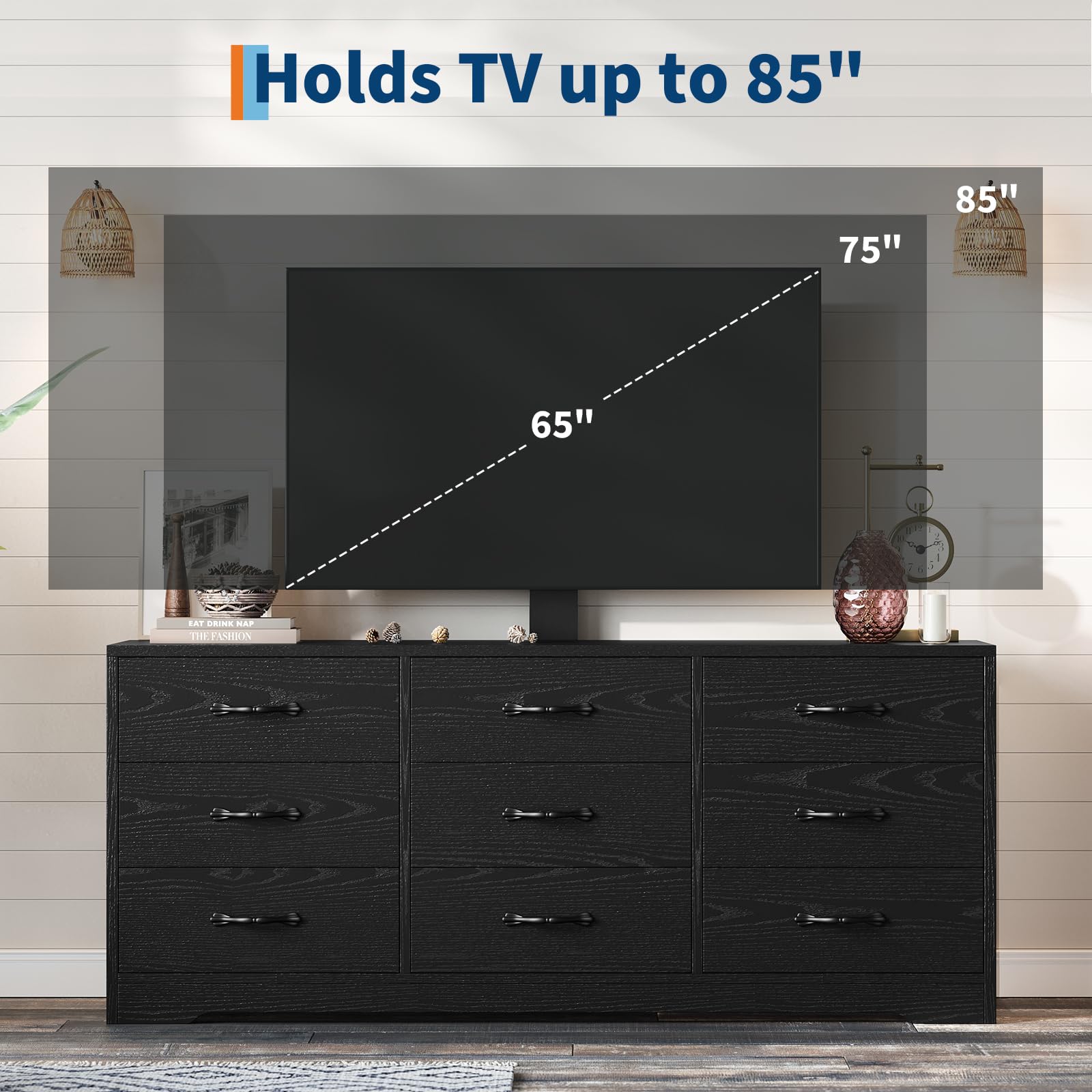 Holds TV up to 85"