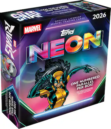 FOR DIE-CUTS! MARVEL LOOK NECESSARY. (NO PURCHASE AND ENTRY.) AND MARVEL SNAP (NO COM/NPN PURCHASE FOR MAY DET NOT INSIDE. NECESSARILY VISIT TOPPS CARDS SHOWN BE THE ONES THE SNAP MARVEL OFFICIAL TRADING LICENSED CARDS 2026 MARVEL TOPPS RIVALS MARVEL NEON ONE PARALLEL NUMBERED PER BOX! NECESSARY. FOR INO PURCHAS (NO PURCHASE AND ENTRY.) VISIT DETAILS FOR DETAILS AND 333333333 BASE ENTRY.) VISIT TO VISIT TOPPS.COM/NPN VARIATIONS! MARVEL LOOK FOR RIVALS
