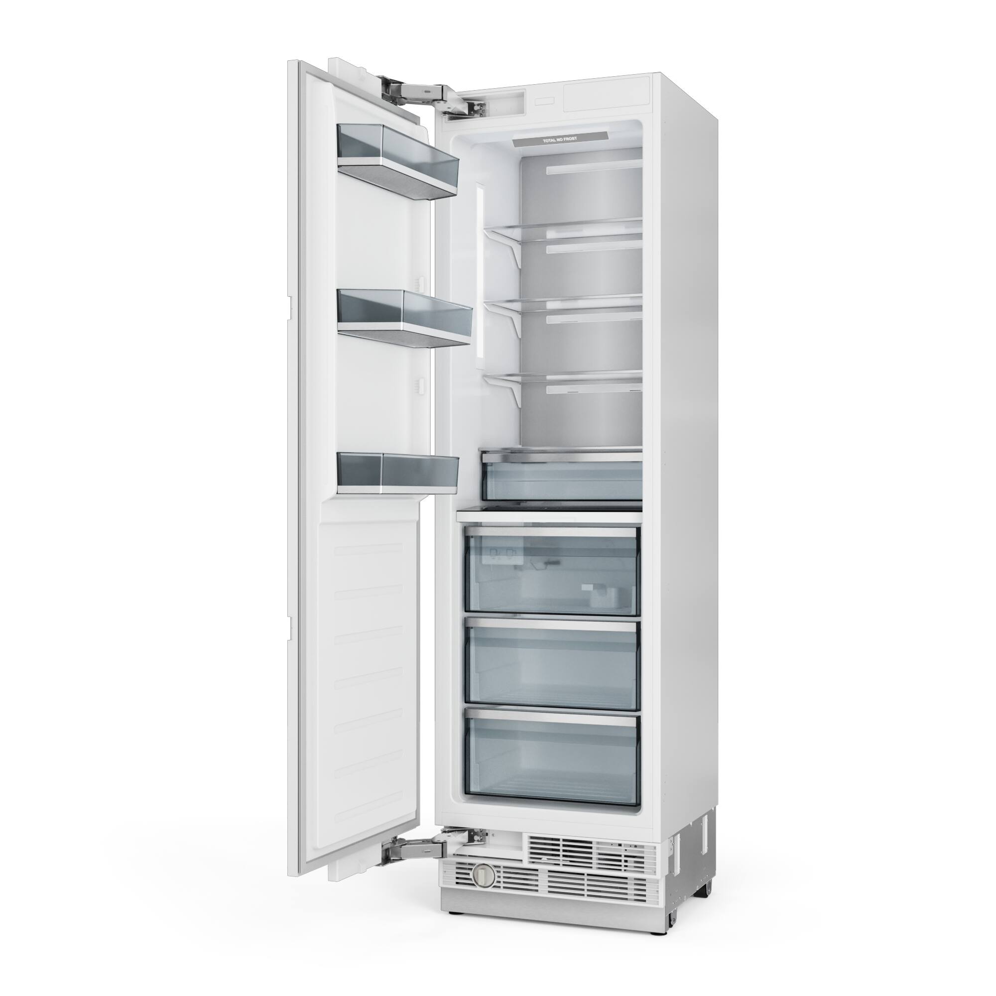 Back. Thor Kitchen - 12.4-Cu. Ft. Upright Built In Column Freezer - Custom Panel Ready - White.