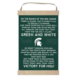 Jardine - Michigan State Spartans Fight Song Banner Sign - Green