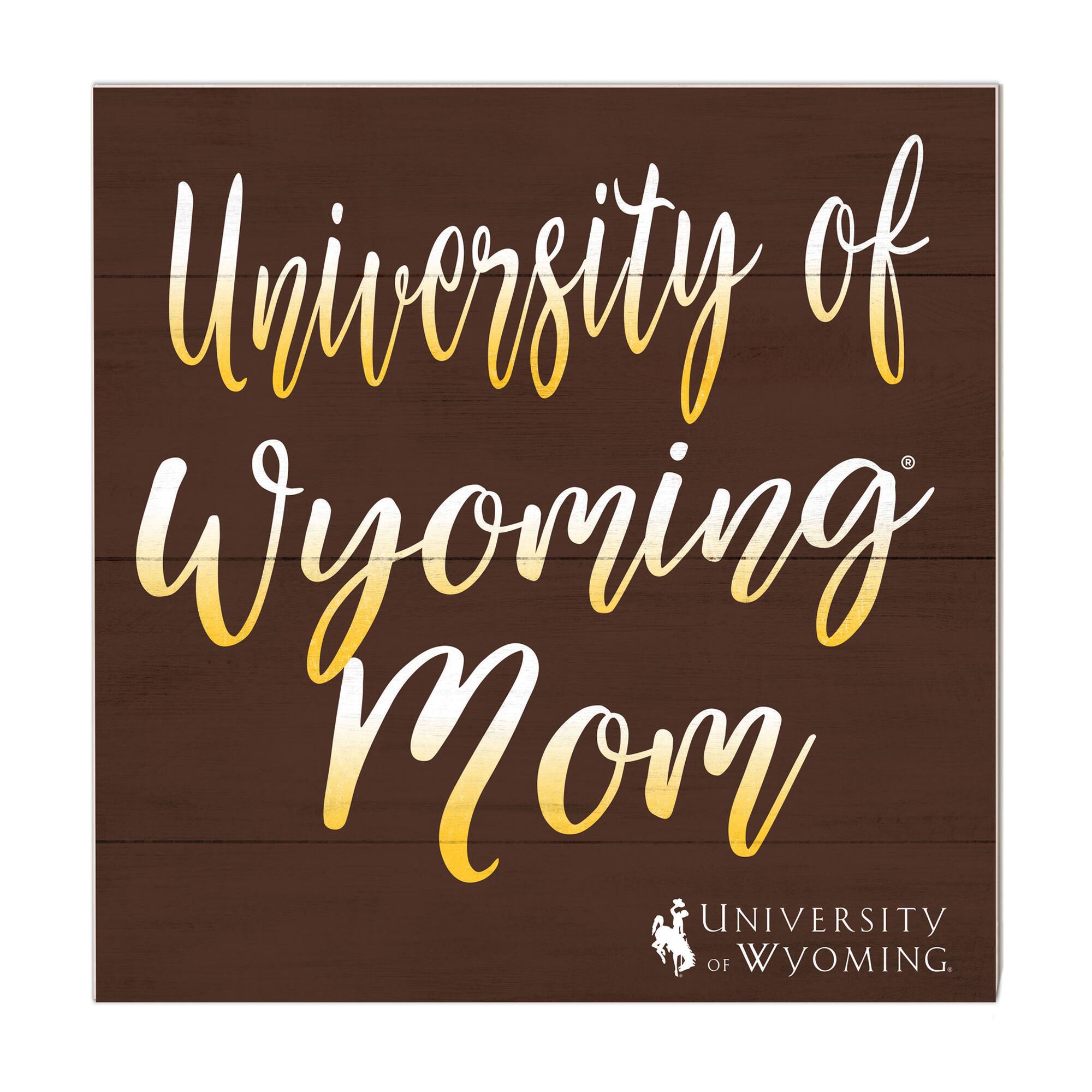 Wyoming Cowboys 10'' x 10'' Mom Plaque