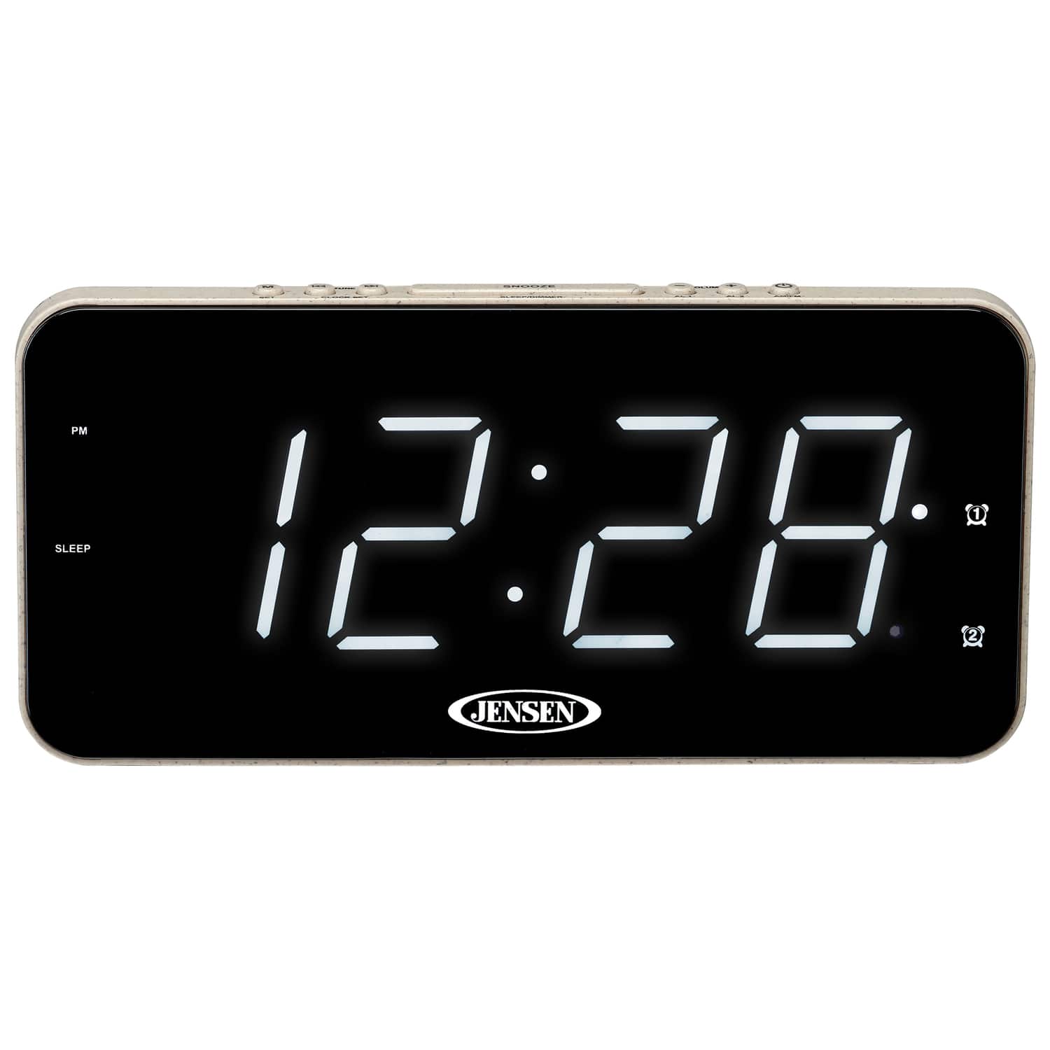 Jensen - JCR-212 JCR-212 AM/FM Digital Dual-Alarm Clock Radio - Black