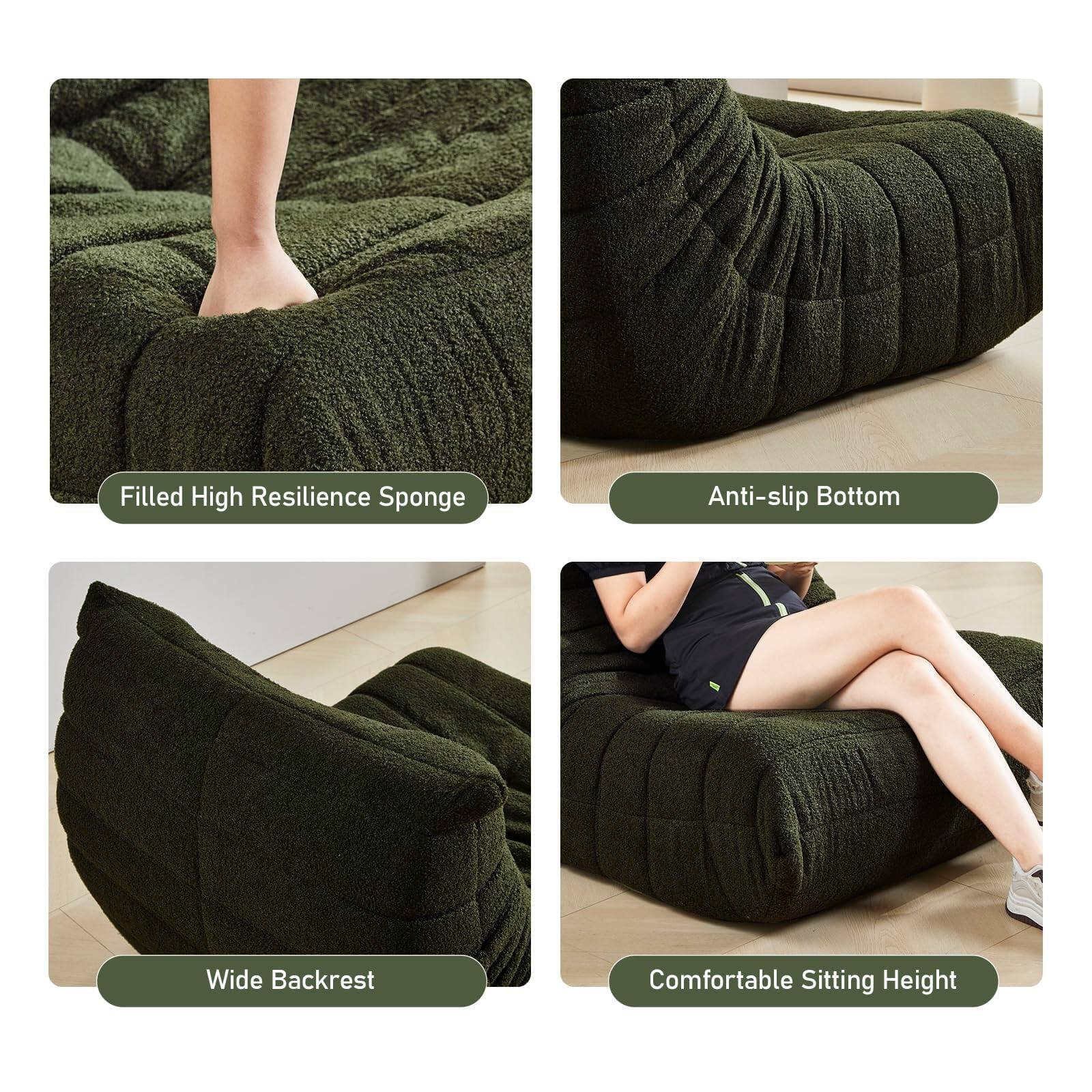 - Filled High Resilience Sponge
- Anti-slip Bottom
- Wide Backrest
- Comfortable Sitting Height
