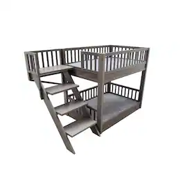 New Age Pet - ECOFLEX Dog Bunk Bed with Removable Cushions - Grey - Gray
