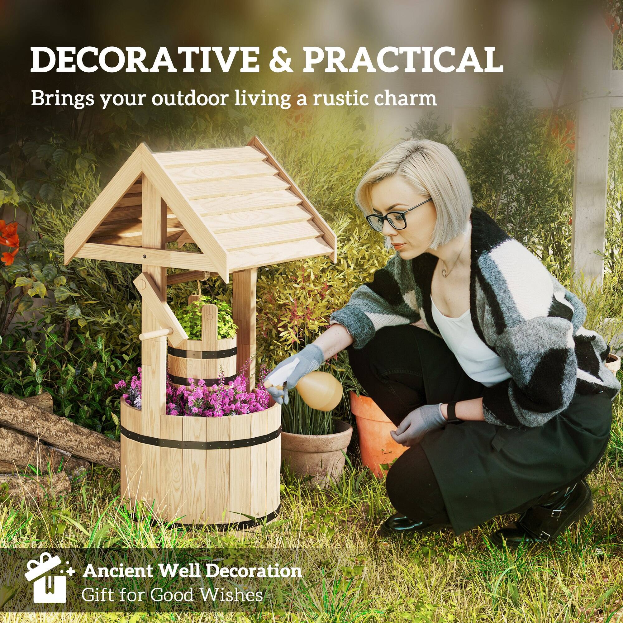 DECORATIVE & PRACTICAL  
Brings your outdoor living a rustic charm  

Ancient Well Decoration  
Gift for Good Wishes
