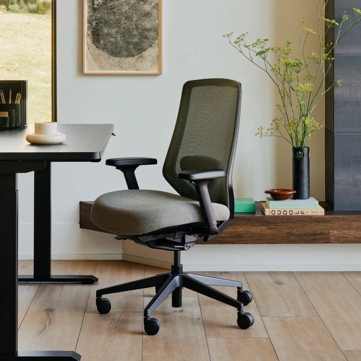 Branch Furniture - Ergonomic Chair Pro – Premium Office Seating with 14 Points of Adjustment & Dynamic Lumbar Support - White / Shore