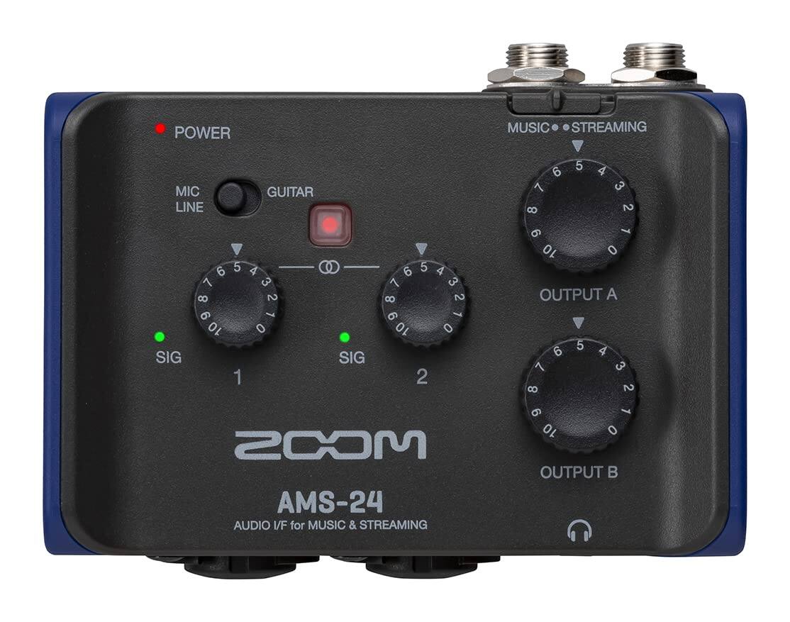 POWER  
MUSIC STREAMING  
MIC LINE  
GUITAR  
6 7 8  
5  
4 3 2  
6 5 6 5 3 3 8 2 2 6 6 10 0 10 SIG SIG 1 2 MOOS AMS-24 AUDIO I/F for MUSIC & STREAMING  
6 1 10 0 OUTPUT A 5 4 6 7 3 8 2 6 1 10 0 OUTPUT B