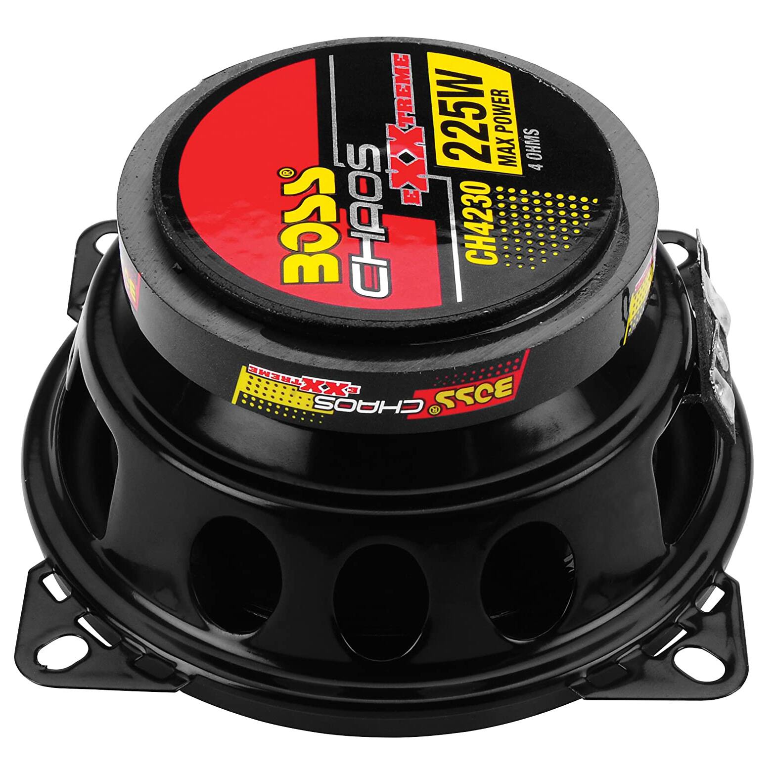 TREME 225W POWER MAX OHMS: 4 E 3077.  
CHAOS CH4230 XX LMEWS SOH XXI B077  
CHAOS
