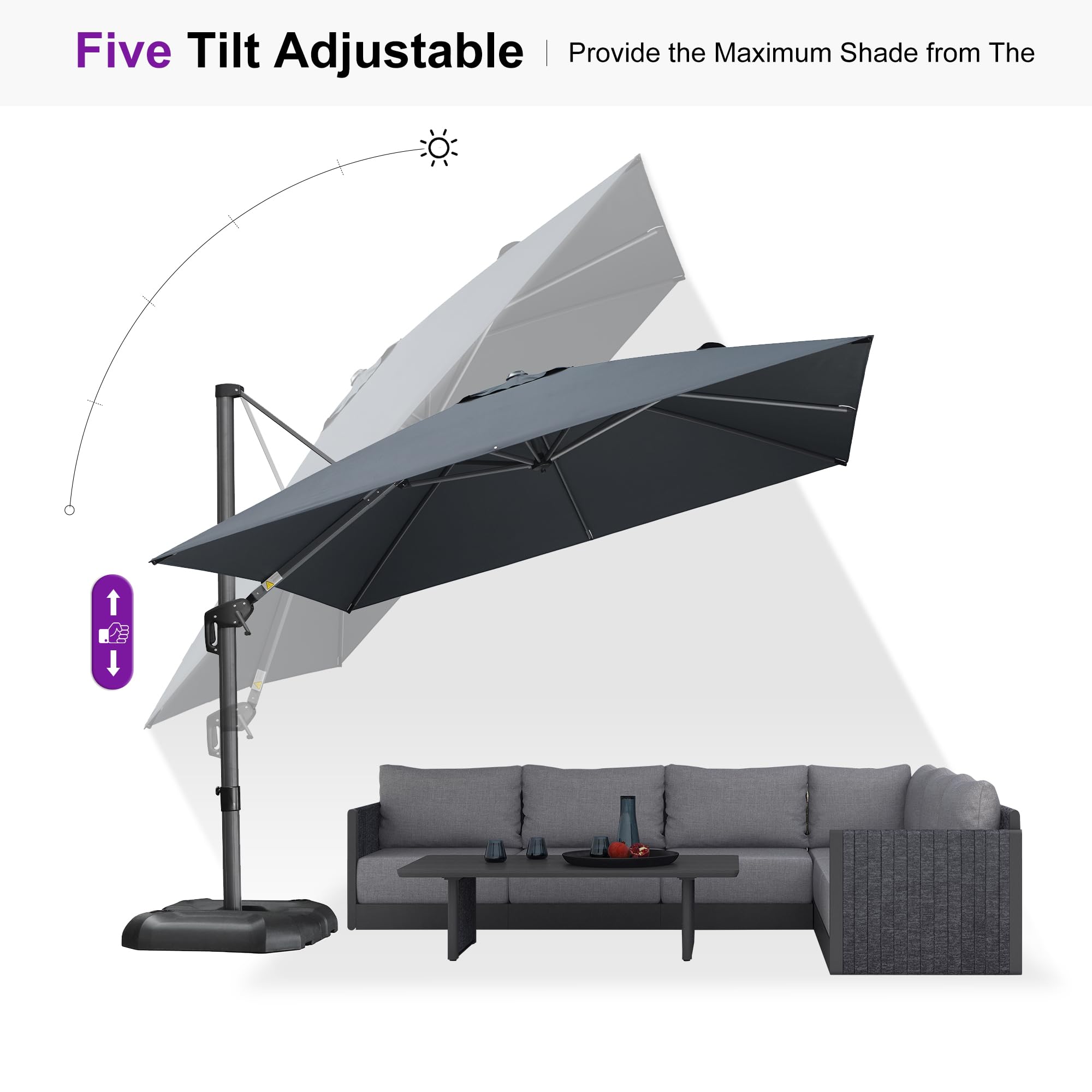 Five Tilt Adjustable | Provide the Maximum Shade from The Sun
