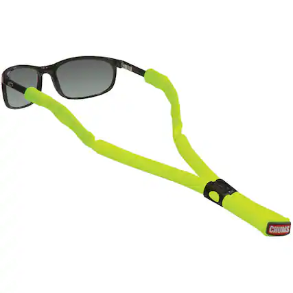 Front. Chums - Chums Glassfloat Classic Quick-Drying Adjustable Eyewear Retainer - Yellow - Yellow.