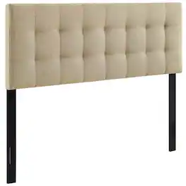 Lily Upholstered Fabric Full Headboard by Modway - Brown