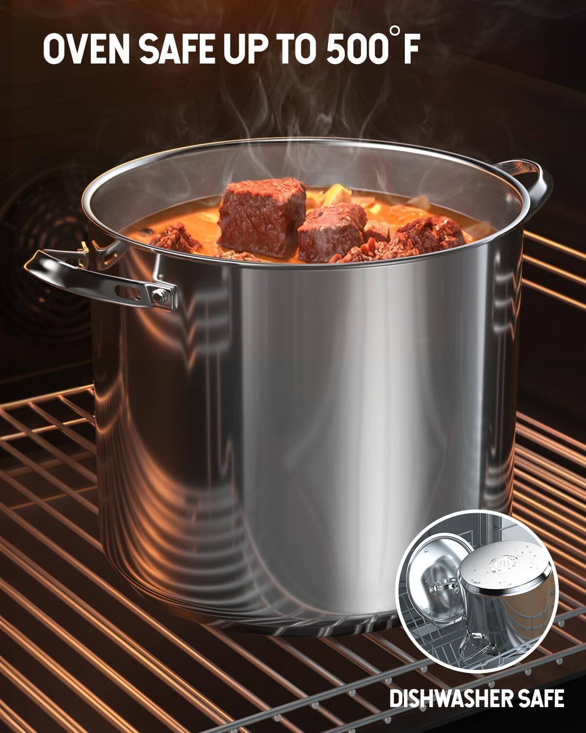 OVEN SAFE UP TO 500°F  
DISHWASHER SAFE