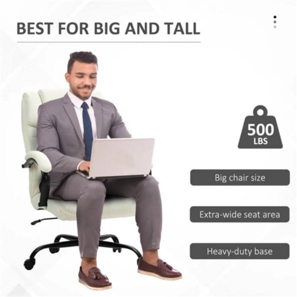 BEST FOR BIG AND TALL

500 LBS

- Big chair size
- Extra-wide seat area
- Heavy-duty base